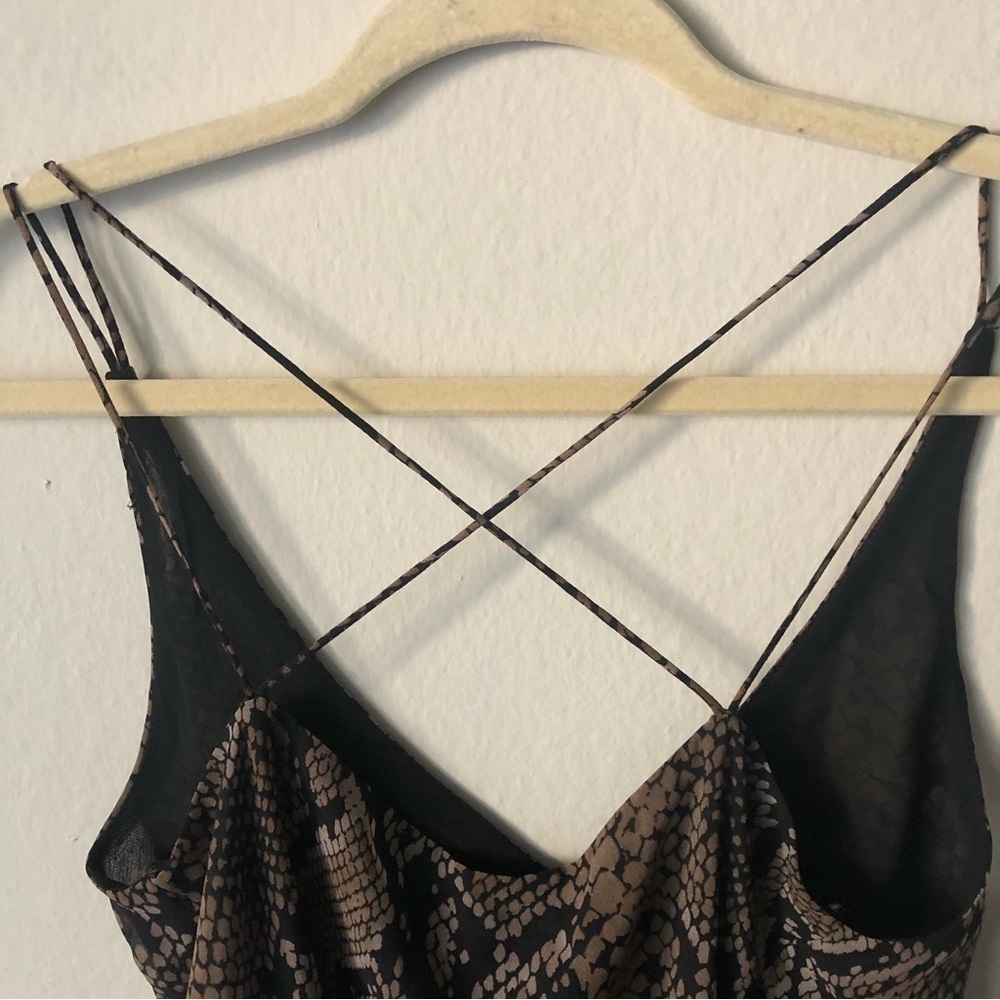 Zara Snake Animal Print Cami in Brown Size Small NWT - Picture 5 of 10